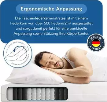 BMM Ortho Medic TFK 90x200cm H4 – BMM Ortho Medic TFK mit Zonierung für schwere Schläfer