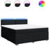 vidaXL Slatted Bed Base with Mattress 180x200cm black