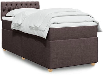 vidaXL Slatted Bed Base with Mattress 100x200cm brown
