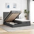 vidaXL Bed frame Ottoman with Mattress Dark grey 180x200cm Fabric