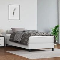vidaXL Taschenfederkernmatratze Mittel Wei&szlig; 100x200x20 cm Kunstleder