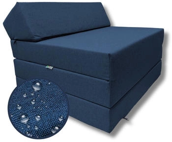 FORTISLINE Klappmatratze mit Kopfteil 200x70x10cm dunkelblau