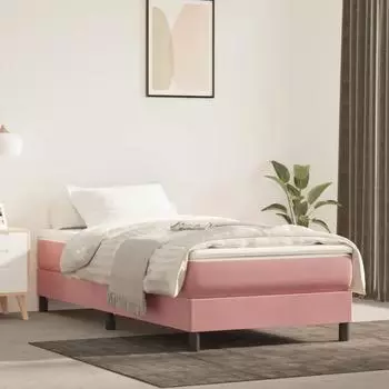 vidaXL Taschenfederkernmatratze Rosa 80x200x20 cm Samt (347693)