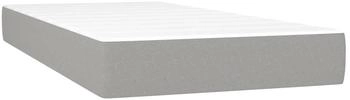 vidaXL Taschenfederkernmatratze Hellgrau 90x200x20 cm Stoff (347714)