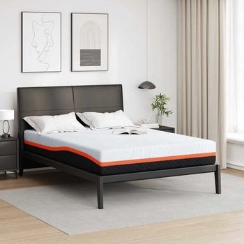 vidaXL Matratze Wei&szlig; und Grau 160 x 200 cm der Schaum (4106307)