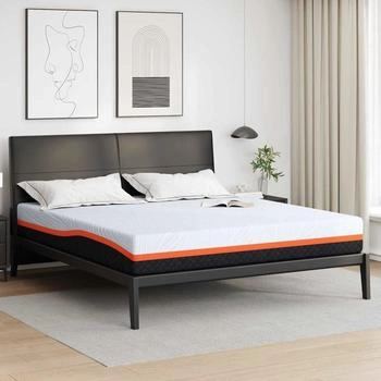 vidaXL Matratze Weiß und Grau 180 x 200 cm der Schaum (4106308)