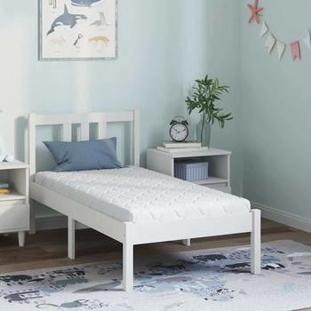 vidaXL Matratze mit Kokosnusschicht Weiß 120 x 60 cm PU-Schaum (4106376)