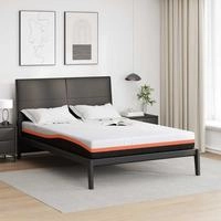 vidaXL Matratze Wei&szlig; und Schwarz 140 x 190 cm Jacquard-Stoff