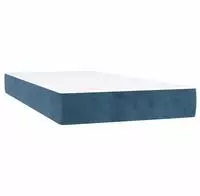 vidaXL Taschenfederkernmatratze Mittel Dunkelblau 120x190x20 cm Samt