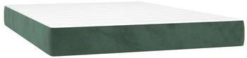 vidaXL Taschenfederkernmatratze Dunkelgrün 120x210x20 cm Samt (4016579)