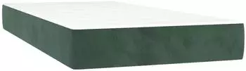 vidaXL Taschenfederkernmatratze Dunkelgrün 80x220x20 cm Samt (4016597)
