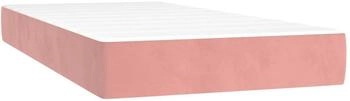 vidaXL Taschenfederkernmatratze f&uuml;r Kinder Rosa 80x160 cm Samt (4016551)
