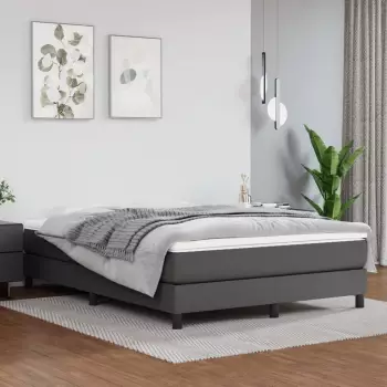 vidaXL Taschenfederkernmatratze Grau 140x190x20 cm Kunstleder (347786)