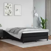 vidaXL Taschenfederkernmatratze Mittel Schwarz 140x190x20 cm Kunstleder