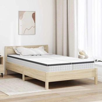 vidaXL Matratze 2 pcs Wei&szlig; und Grau 60 x 200 cm Bonell Feder (4106441)