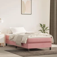 vidaXL Taschenfederkernmatratze Mittel Rosa 90x190x20 cm Samt