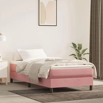 vidaXL Taschenfederkernmatratze Rosa 90x190x20 cm Samt (347713)