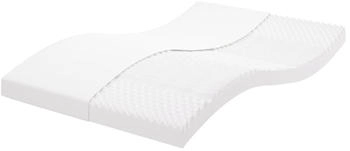 vidaXL Schaumstoffmatratze Weiß 140x190 cm 7-Zonen Härtegrad 20 ILD (356355)
