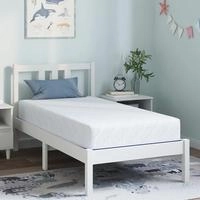 vidaXL Matratze Wei&szlig; und Blau 80 x 160 cm Jacquard-Stoff