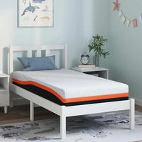 vidaXL Matratze Wei&szlig; und Schwarz 80 x 160 cm Jacquard-Stoff