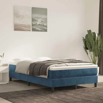 vidaXL Taschenfederkernmatratze Dunkelblau 120x220x20 cm Samt (4016616)