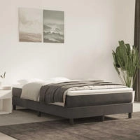 vidaXL Taschenfederkernmatratze Mittel Dunkelgrau 120x220x20 cm Samt