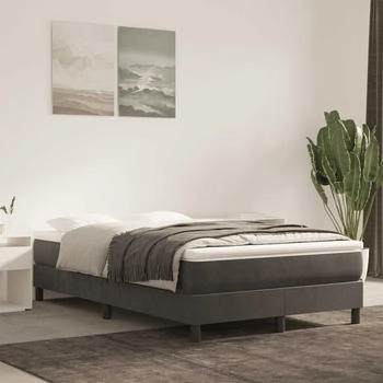 vidaXL Taschenfederkernmatratze Dunkelgrau 120x220x20 cm Samt (4016613)