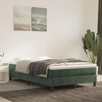 vidaXL Taschenfederkernmatratze Mittel Dunkelgr&uuml;n 120x200x20 cm Samt
