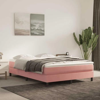 vidaXL Taschenfederkernmatratze Rosa 140x210x20 cm Samt (4016587)