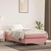 vidaXL Taschenfederkernmatratze Mittel Rosa 80x210x20 cm Samt