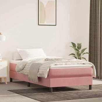 vidaXL Taschenfederkernmatratze Rosa 80x210x20 cm Samt (4016563)