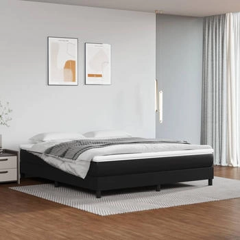 vidaXL Taschenfederkernmatratze Schwarz 180x200x20 cm Kunstleder (347842)