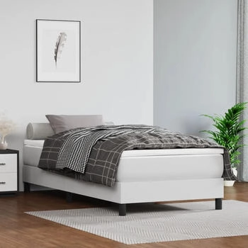 vidaXL Taschenfederkernmatratze Weiß 80x200x20 cm Kunstleder (347683)