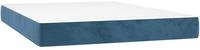 vidaXL Taschenfederkernmatratze Mittel Dunkelblau 140x200x20 cm Samt