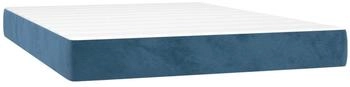 vidaXL Taschenfederkernmatratze Dunkelblau 140x200x20 cm Samt (347812)
