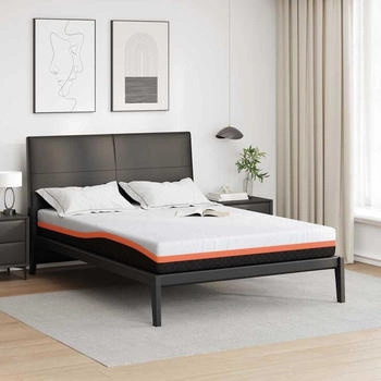 vidaXL Matratze Wei&szlig; und Grau 140 x 200 cm der Schaum (4106354)