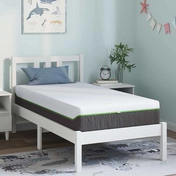 vidaXL Matratze Wei&szlig; und Grau 80 x 160 cm Taschenfeder (4106358)