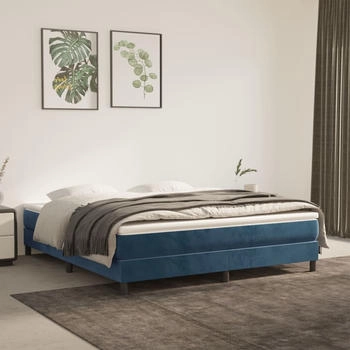 vidaXL Taschenfederkernmatratze Dunkelblau 160x200x20 cm Samt (347832)