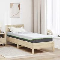 vidaXL Matratze Wei&szlig; und Grau 80 x 200 cm Jacquard-Stoff