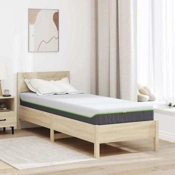 vidaXL Matratze Wei&szlig; und Grau 80 x 200 cm Taschenfeder (4106369)