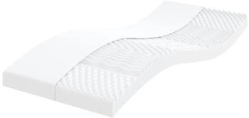 vidaXL Schaumstoffmatratze Weiß 90x190 cm 7-Zonen Härtegrad 20 ILD (356350)
