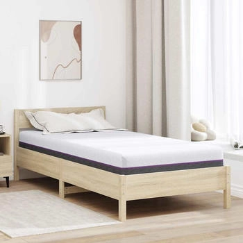 vidaXL Matratze Wei&szlig; und Grau 100 x 200 cm der Schaum (4106327)
