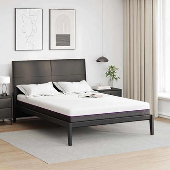 vidaXL Matratze Wei&szlig; und Grau 140 x 190 cm der Schaum (4106329)