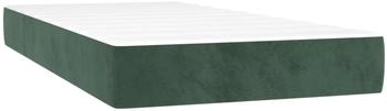 vidaXL Taschenfederkernmatratze Dunkelgr&uuml;n 80x200x20 cm Samt (347691)