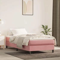vidaXL Taschenfederkernmatratze Mittel Rosa 80x220x20 cm Samt