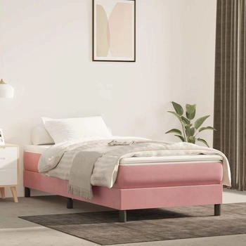 vidaXL Taschenfederkernmatratze Rosa 80x220x20 cm Samt (4016599)