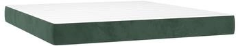 vidaXL Taschenfederkernmatratze Dunkelgr&uuml;n 180x200x20 cm Samt (347851)