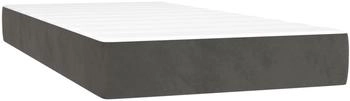 vidaXL Taschenfederkernmatratze Dunkelgrau 100x200x20 cm Samt (347749)