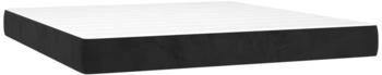 vidaXL Taschenfederkernmatratze Schwarz 180x200x20 cm Samt (347850)
