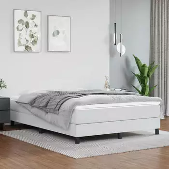 vidaXL Taschenfederkernmatratze Weiß 140x200x20 cm Kunstleder (347803)
